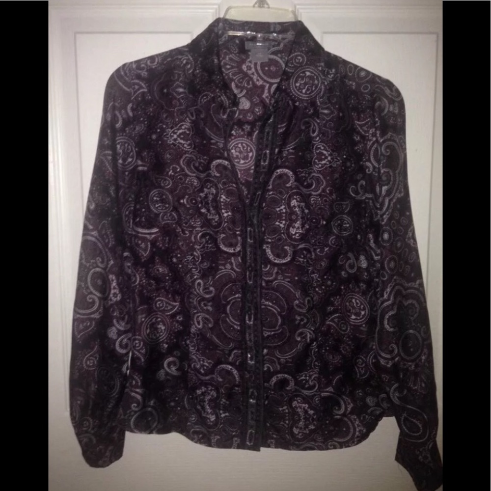 Ann Taylor Silk Blouse. Paisley print. Size 4p